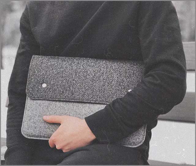 Felt material for computer bags