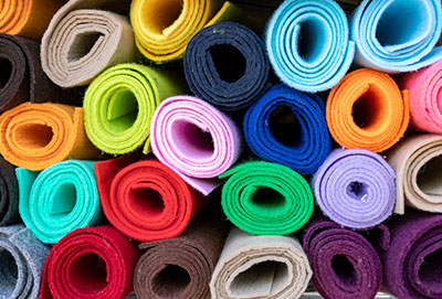 Colored felt rolls