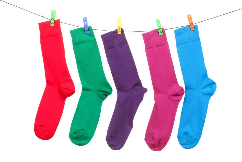 Bright colored socks