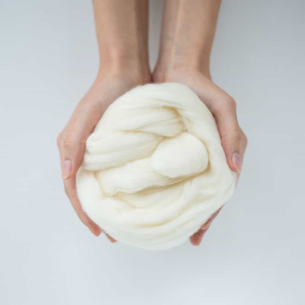 White Merino wool Ball