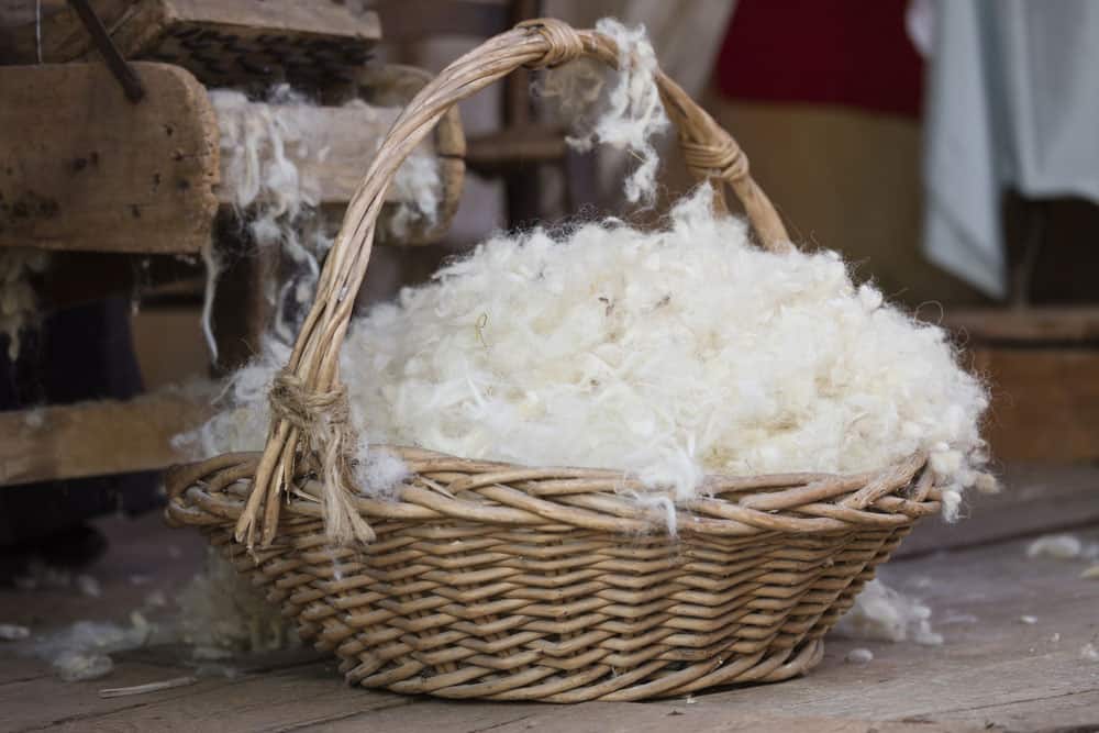 A basket of wool