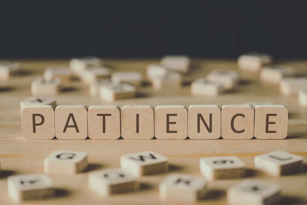 Patience written in blocks