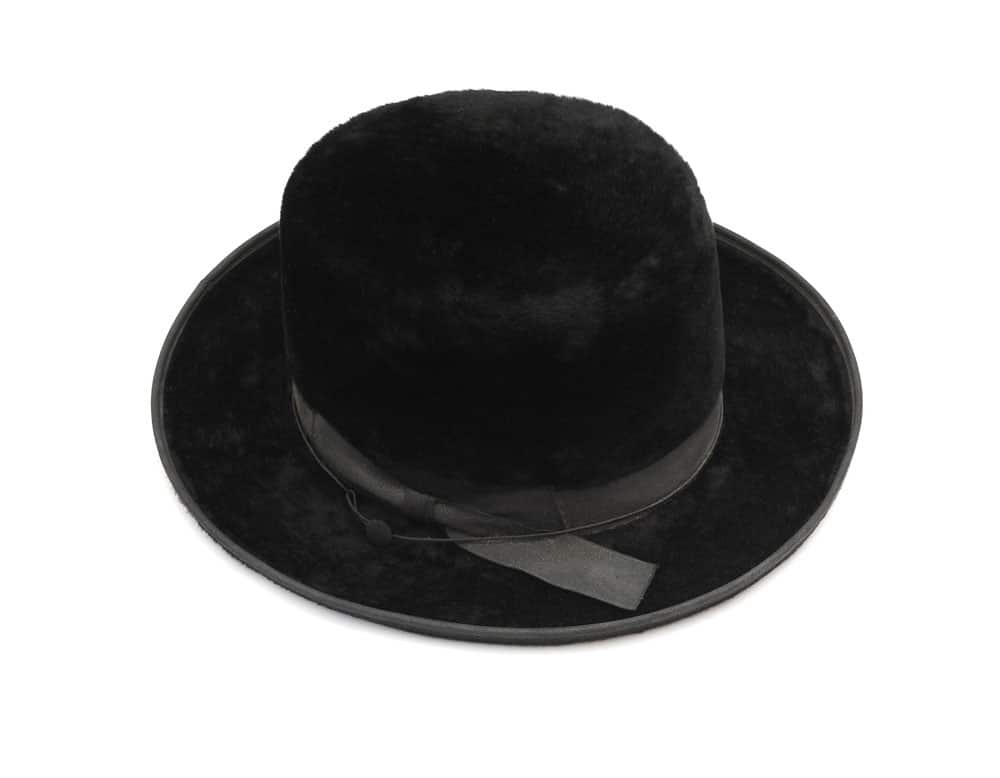 Felt hat in white background