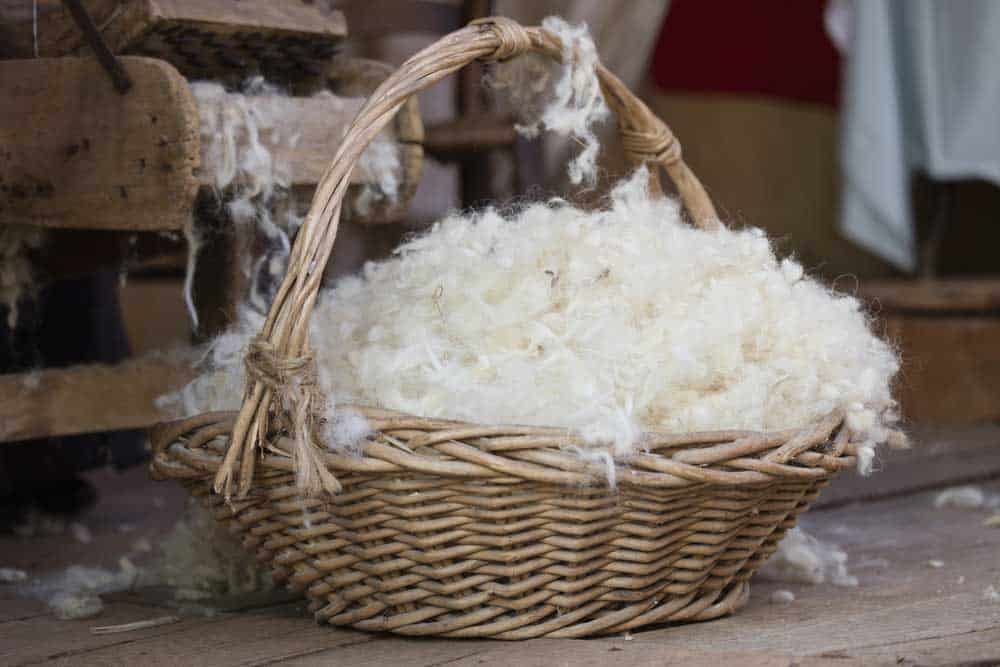 wool in a basket