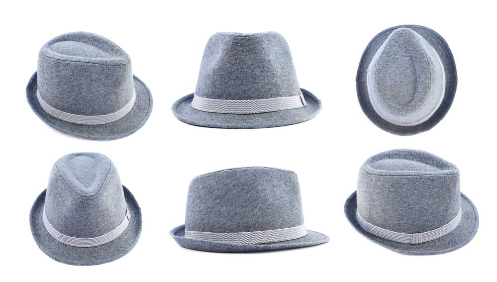 Light-grey wool felt hat